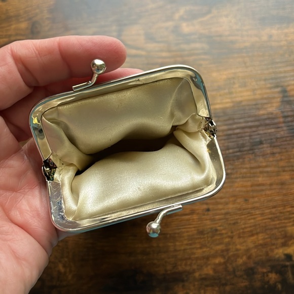 French vintage eye glasses retro holder purse tapestry floral design 70s 80s - Picture 5 of 7